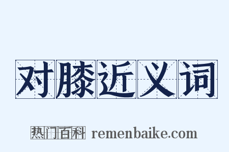 对膝近义词是什么意思的图片